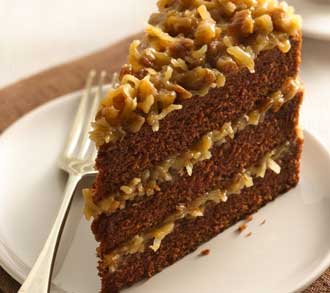 image of a piece of German Chocolate Cake